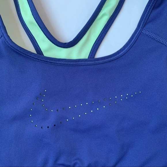 Women's Nike Pro Classic GRX Sports bra blue size M - Picture 2 of 6